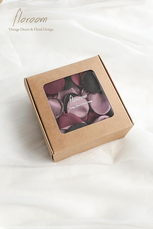 Floroom 300pcs Rose Petals Black Burgundy Faux Silk Flower Petals - Image 5