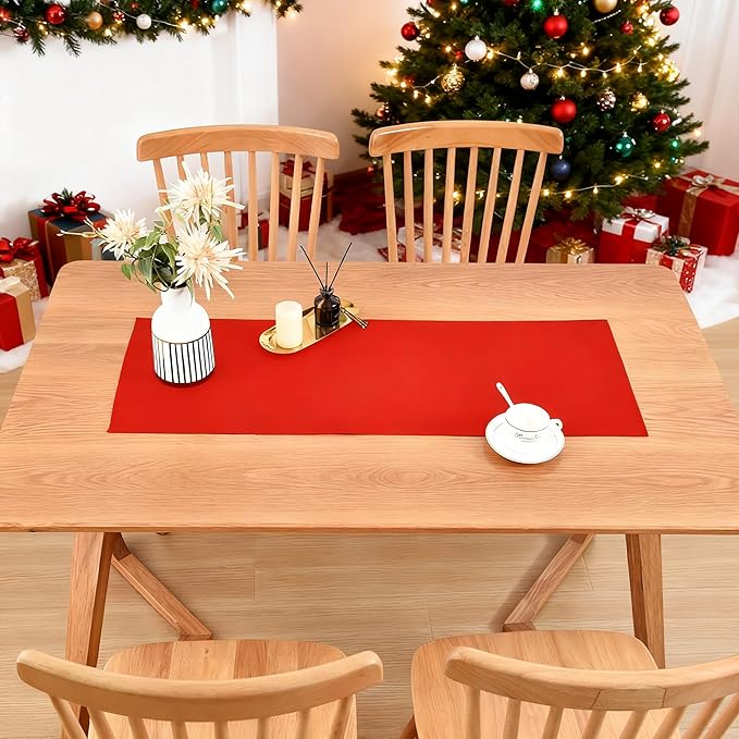 Farmhouse Red Table Runner Small Short Table Runners 36 Inches Coffee Table - Image 3