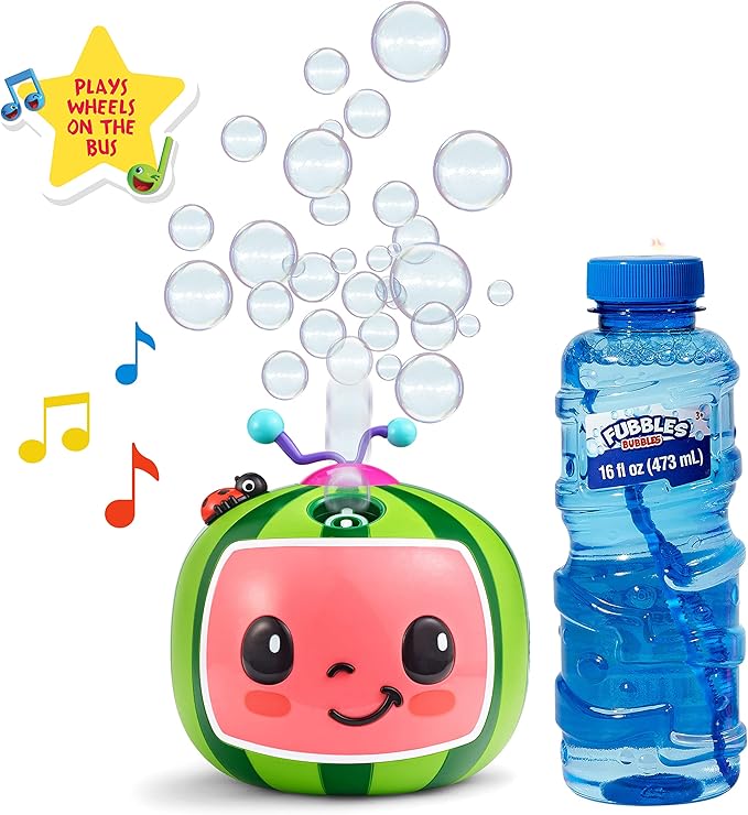 CoComelon NO Spill Musical Bubble Machine | Bubble Toy by LittleKids