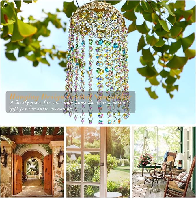 Crystal Suncatchers Window Hanging Wind Chime Garden Porch Home Wedding Party - Image 5