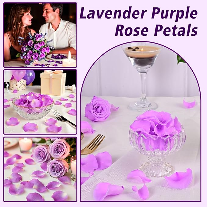 180 PCS Real Purple Rose Petals - Image 6