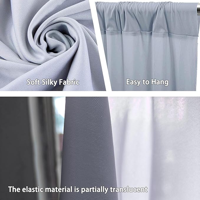 10 x 7 Feet Purple Gray Backdrop Curtain - Image 3