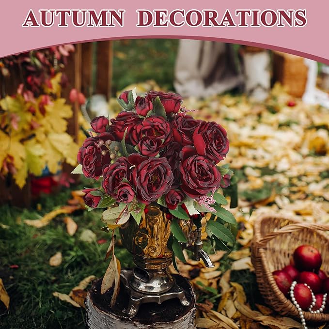8 Bundles Artificial Peonies Flowers Boho Faux Flowers Arrangements Artificial - Image 4