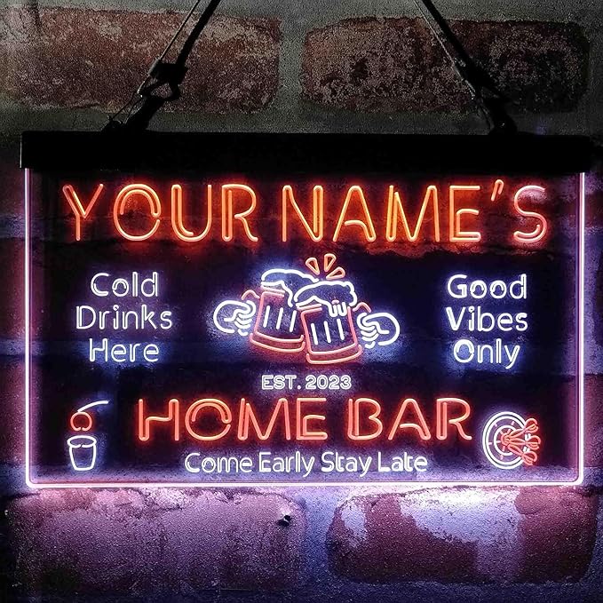 ADVPRO Personalized Your Name Custom Home Bar Beer Established Year Dual Color - Image 2
