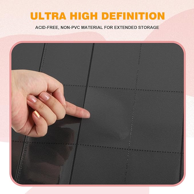 20-Pocket Card Binder, Trading Card Binder Holds 2000 Cards, Premium Zippered - Image 5