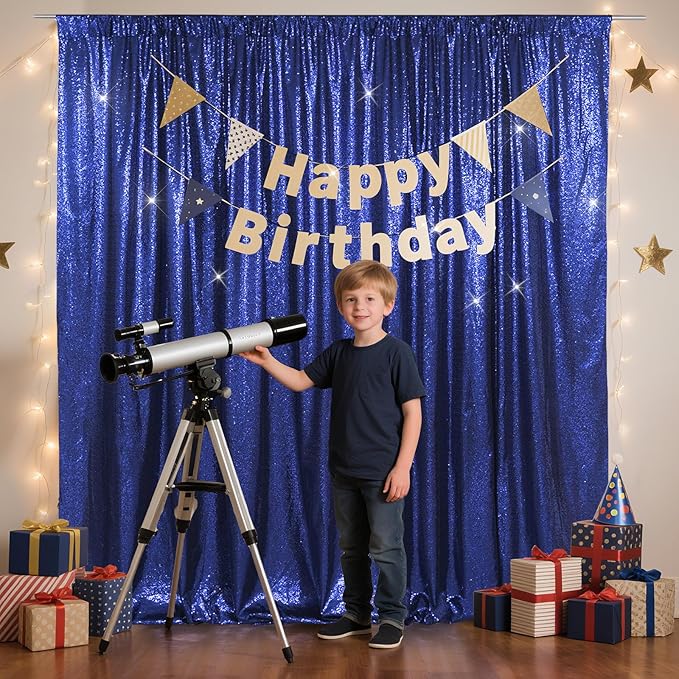 SquarePie Sequin Backdrop Curtain Less See Through Background - Image 5