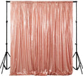 ShiDianYi Blush Curtain Backdrop 4FTx6FT Sequin Photo Backdrops Sparkle Curtains by ShiDianYi