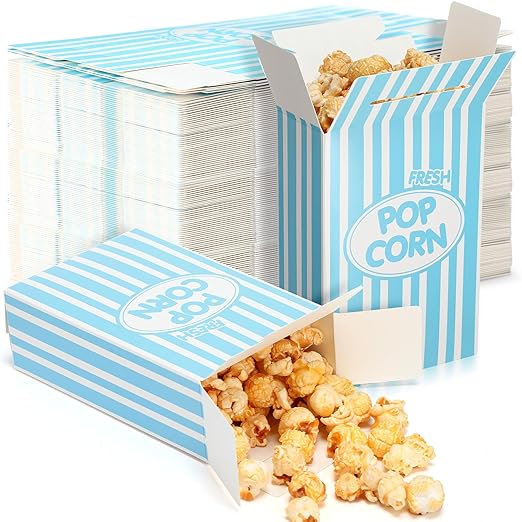Xinnun 200 Pcs Paper Popcorn Boxes 1 oz Close Top Oil Proof Disposable Popcorn by Xinnun