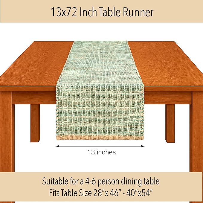 Chardin home Natural Jute Table Runner 13x72 Inch – Vintage Boho Rustic Table - Image 4