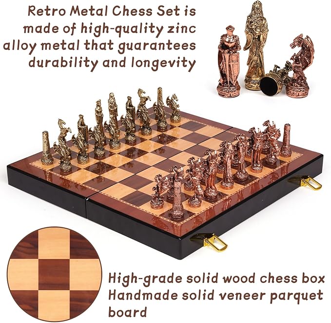 Vintage Figurine Chess Set for Adults and Kids - Image 4