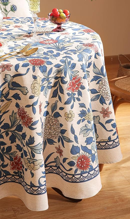patdrea Designer Small Blue Tablecloth - Image 9