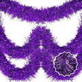 25 Feet Purple Christmas Tinsel Garland, Metallic Foil Twist Banner Wall by LANTIANCHEN