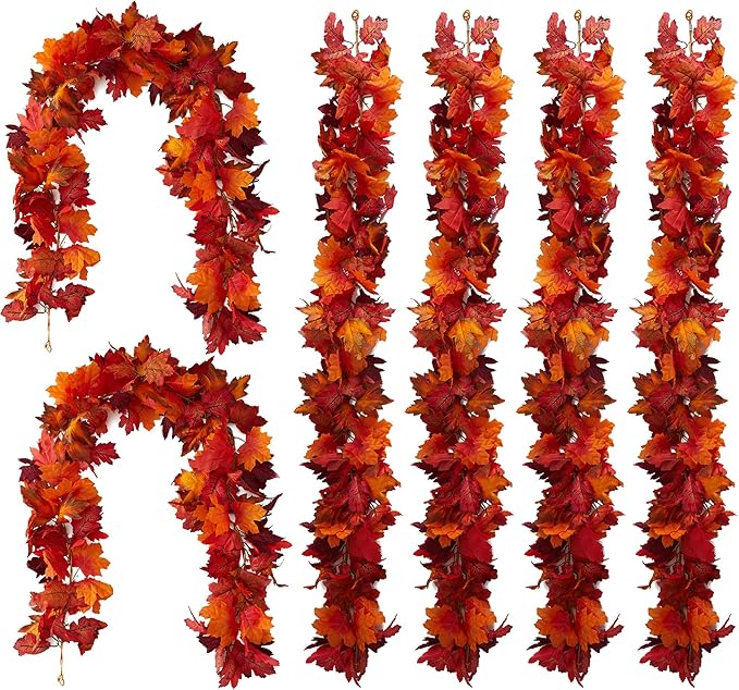 Party Joy 6PCS Artificial Maple Leaf Garland by Unknown