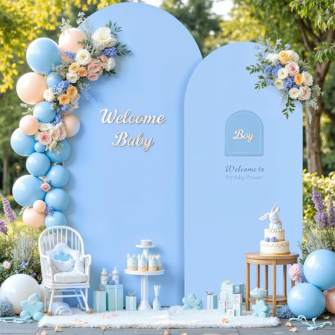 7.2FT 6FT Arch Backdrop Cover for Wedding, Birthday Party Decor, Chiara - Image 3