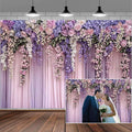 10x10ft Purple Flower Wedding Photography Backdrop Lavender Floral Wedding by Mtsxfy