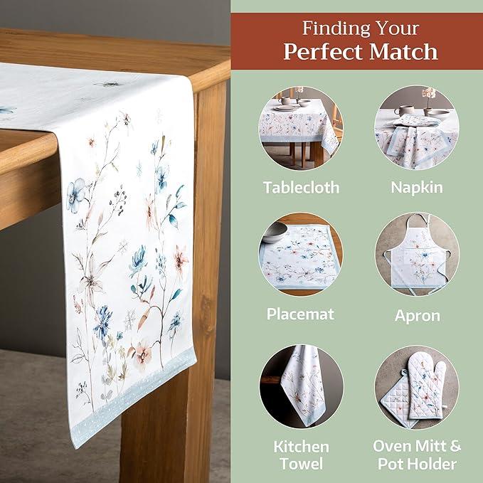 Maison d' Hermine Table Runner 100% Cotton Double Layer Table Runners 108 - Image 5