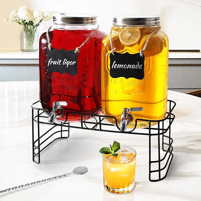 2 Gallon Drink Dispensers for Parties, 2 Pack Beverage Dispensers - Image 5