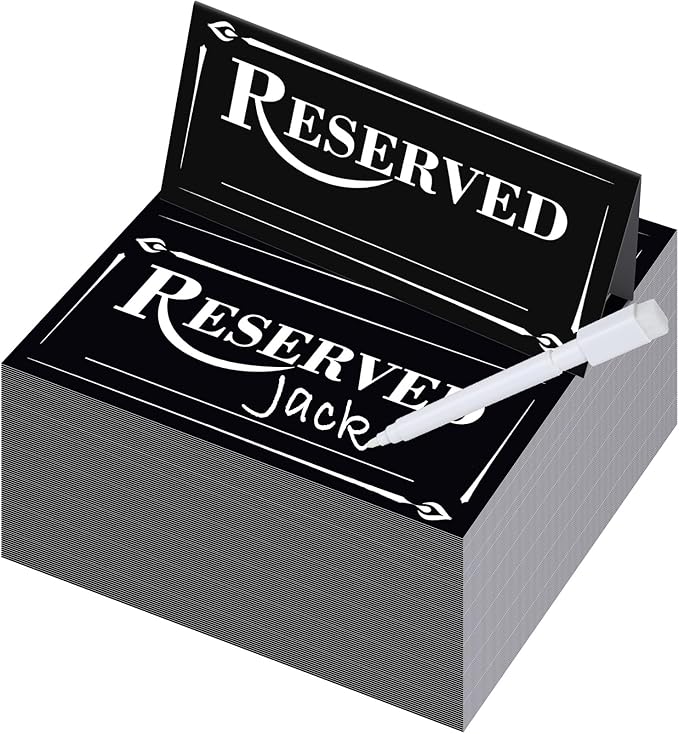 300 Pcs Paper Table Reserved Sign by Resurhang