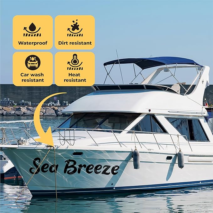 Custom Boat Lettering Decals - Image 2