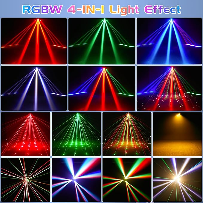 Moving Head DJ Lights, 150W RGBW LED Laser Stage Light, XY Dual-Axis Rotating - Image 3