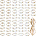 60 Pcs Wedding Pearl Napkin Rings, Pearl Napkin Rings Napkin Ring Holder by Tobeelec