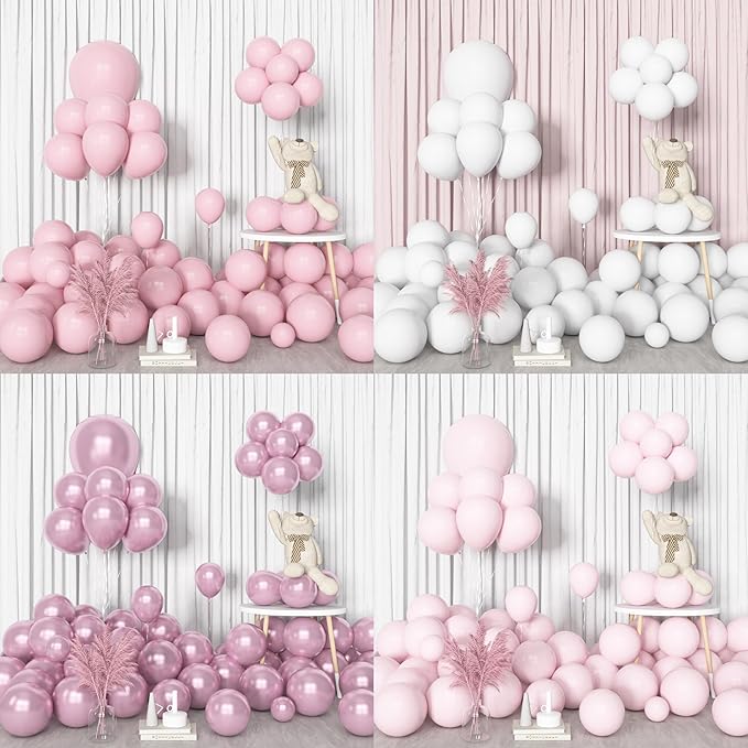 Amandir 153pcs Pink White Balloons Arch Garland Kit, Different Sizes 18 12 10 - Image 7