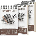 Umriox Small Sketchbook 5.5"x8.5", Top Spiral Bound Sketchbook, Acid-Free by UMRIOX