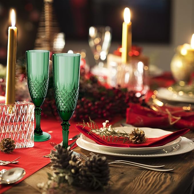 Plastic Champagne Flutes, for Christmas Weddings Bachelor Parties Toasting and - Image 4