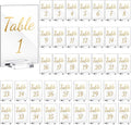 40 Pack Gold Acrylic Wedding Table Numbers 1-40 Clear Stand by Tuanse