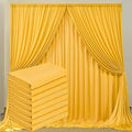 40 ft x 10 ft Wrinkle Free Yellow Backdrop Curtain by Outpain