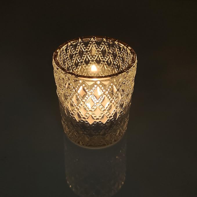 SHMILMH Clear Tealight Candle Holders Set of 24, Glass Votive Candle Holders - Image 9
