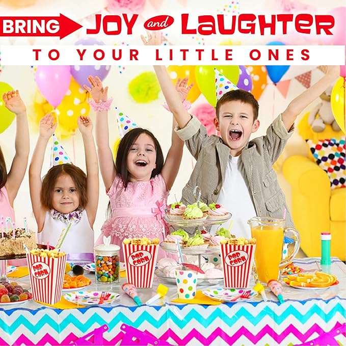 50 Pcs Small Popcorn Boxes for Party 5.5 Inches Tall Red & White Striped - Image 5