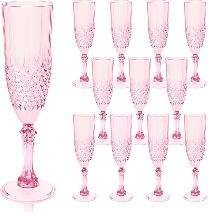 Plastic Champagne Flutes, for Weddings Bachelor Parties Toasting and Events by LEYIQUCHAMPAGNEWINEGLASSES