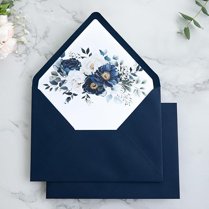 PONATIA 50PCS A7 Euro Flap Envelopes, 5.25 x 7.25'' Liner Envelope - Image 7