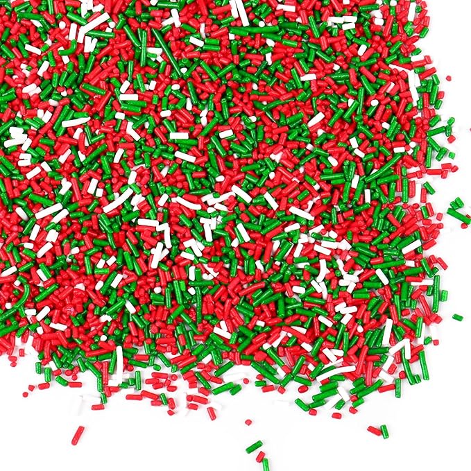 Christmas Sprinkles Bulk for Cake Decorating 7 ounce Holiday Jimmies Red and - Image 8