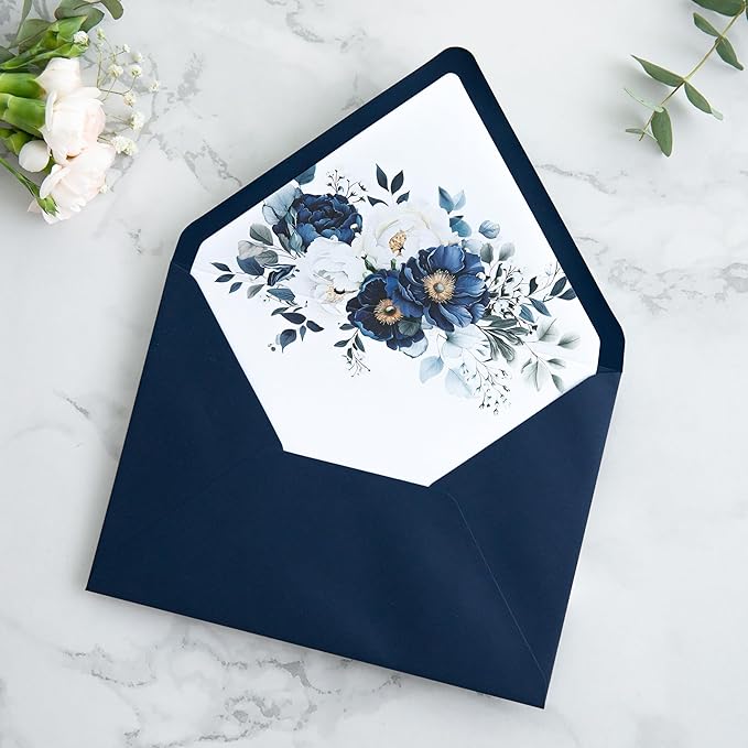 PONATIA 50PCS A7 Euro Flap Envelopes, 5.25 x 7.25'' Liner Envelope - Image 9