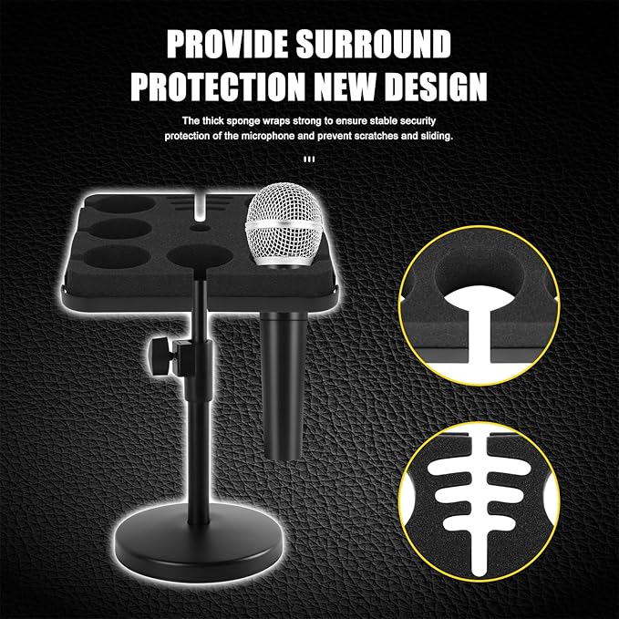 Multi Microphone Holder, Wired and Wireless Mic Holder - Image 4