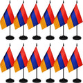12 Pack Armenia Desk Flags Set, Armenian Small Mini Table Office Flags by BCLin