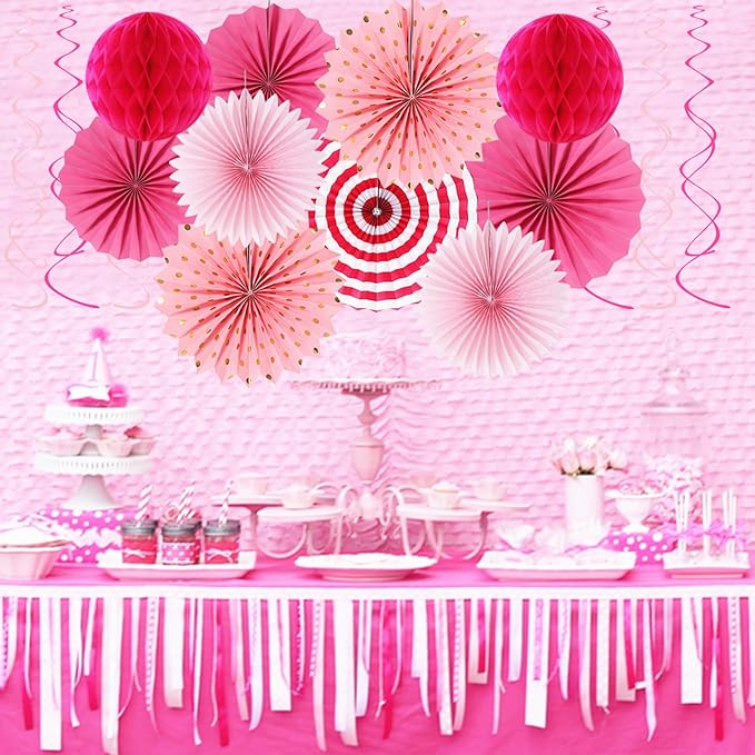 Hot-Pink Rose Red Party-Decorations - Image 5