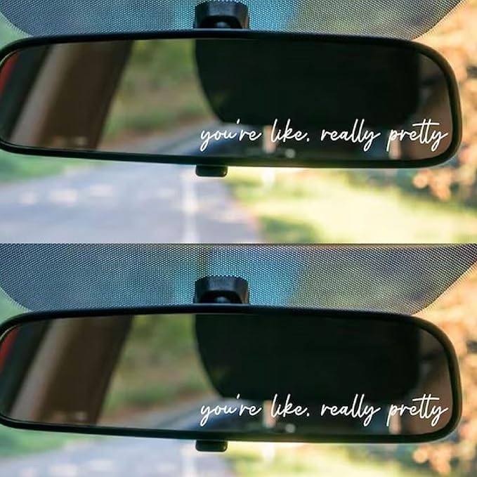 3pcs Custom Car Rearview Mirror Vinyl Decal Personalized Vehicle Rear View - Image 2