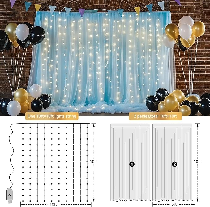 10×10ft Tulle Backdrop Curtains - Image 3