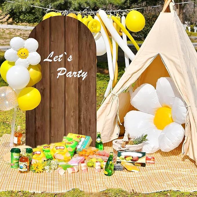 Wood Arch Cover 5ft Arch-Backdrop-Cover Cowboy Brown Arch Covers Stretchy - Image 7