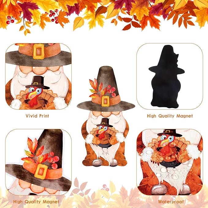 25 Pieces Thanksgiving Harvest Decoration Magnets - Image 5