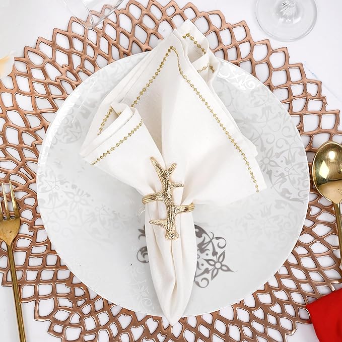 Lightweight Metal Napkin Rings Set of 12 - Image 2