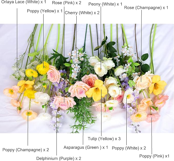 Artificial Flowers Bouquets for Bridal Wedding Home Decor Fake Floral - Image 6