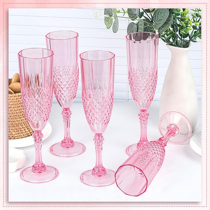 Plastic Champagne Flutes, for Weddings Bachelor Parties Toasting and Events - Image 6