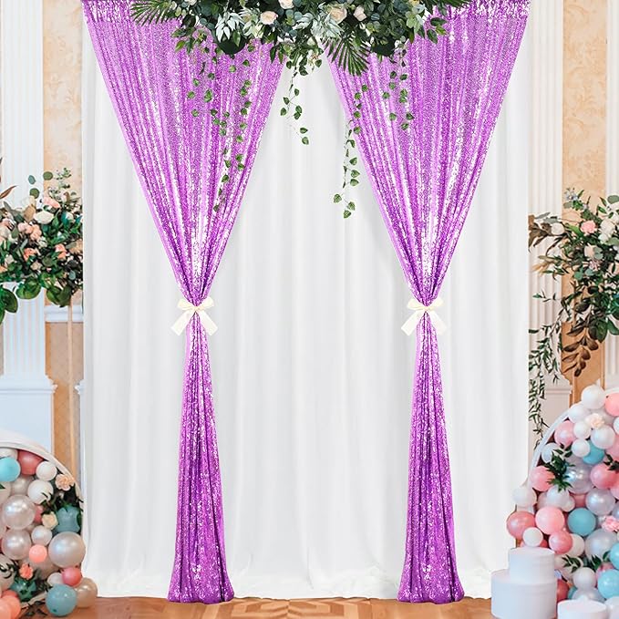 ShinyBeauty 16x10ft Sequin Backdrop Curtain - Image 4