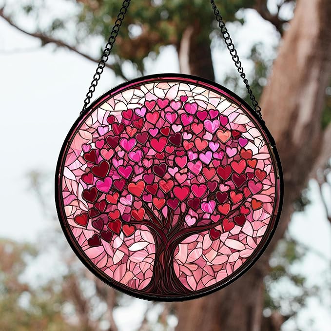 Stained Glass Window Hanging, and Mom 14.9x14.9 in - Image 4