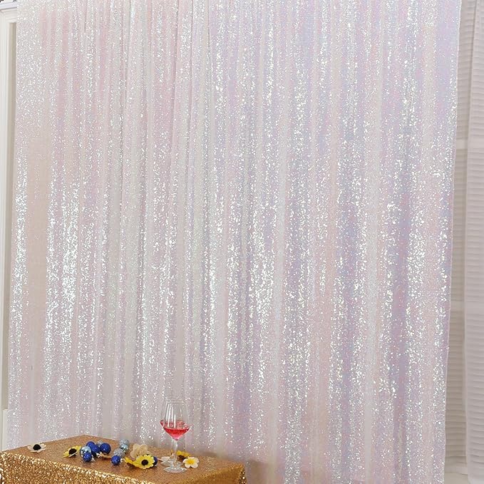 Poise3EHome 6FT x 6FT Iridescent Sequin Photography Backdrop Curtain - Image 7