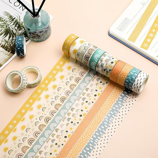 TaoBary 33 Rolls Holiday Plaid Washi Tape, 15 mm Seasonal Washi Tape Set - Image 5
